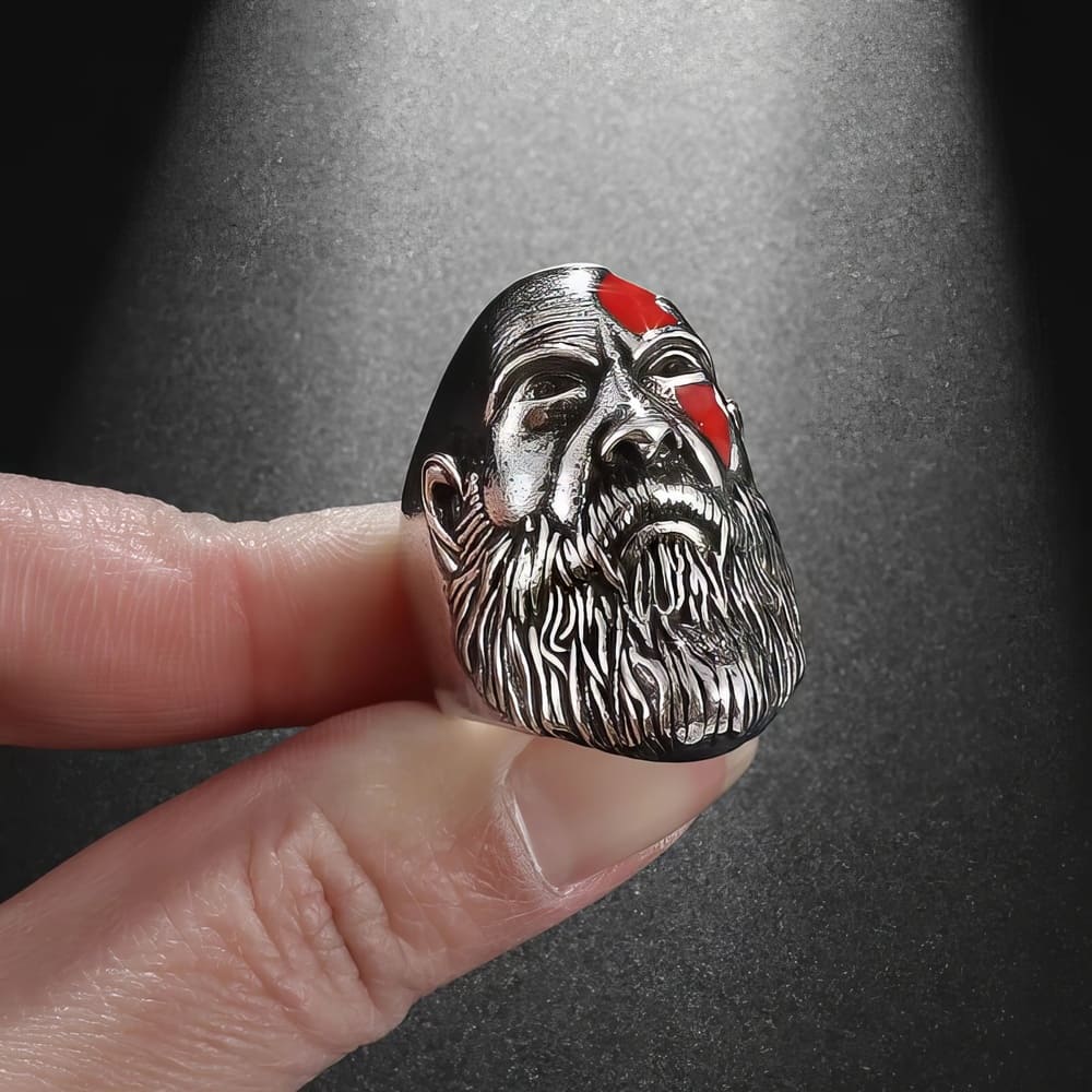 Bague Tête de Viking Barbu