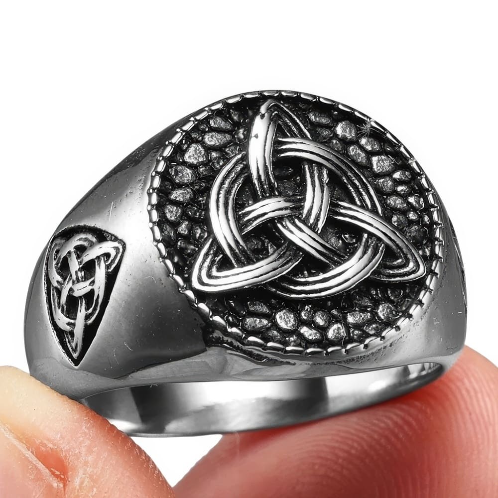 Bague Triquetra Nœuds Celtiques