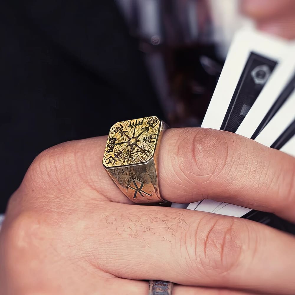 Bague Vegvisir Argent Massif