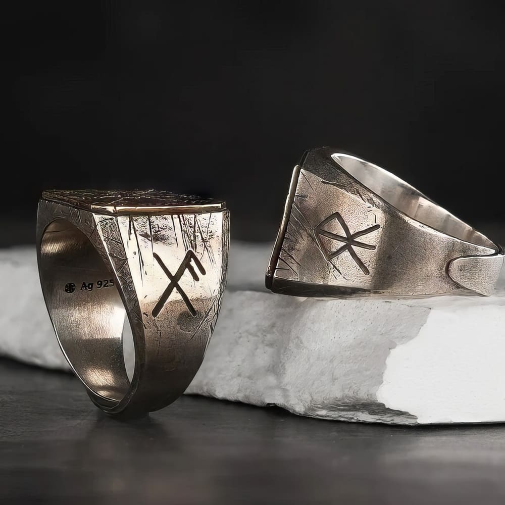 Bague Vegvisir Argent Massif