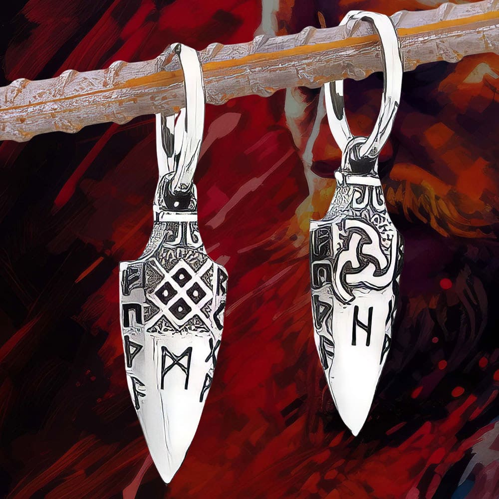 Boucles d'Oreille Runes Scandinaves