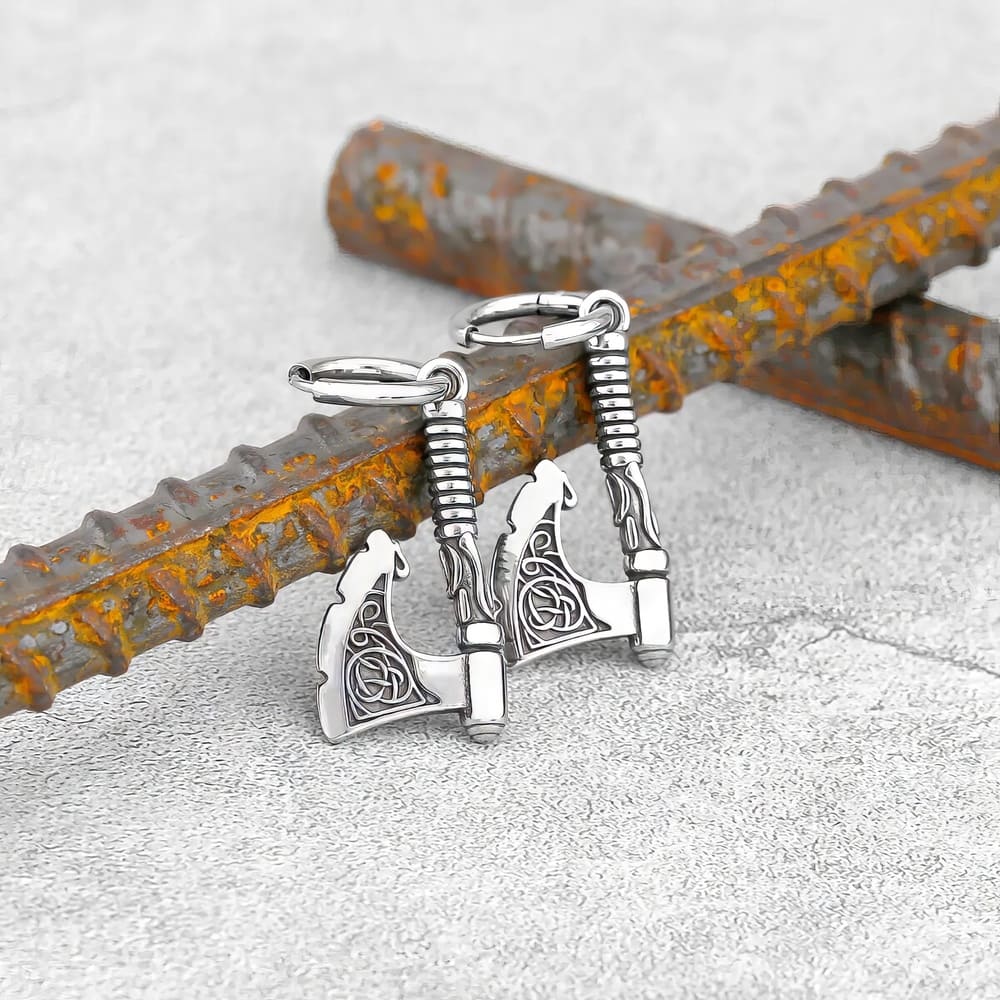 Boucles d'Oreille Hache Viking