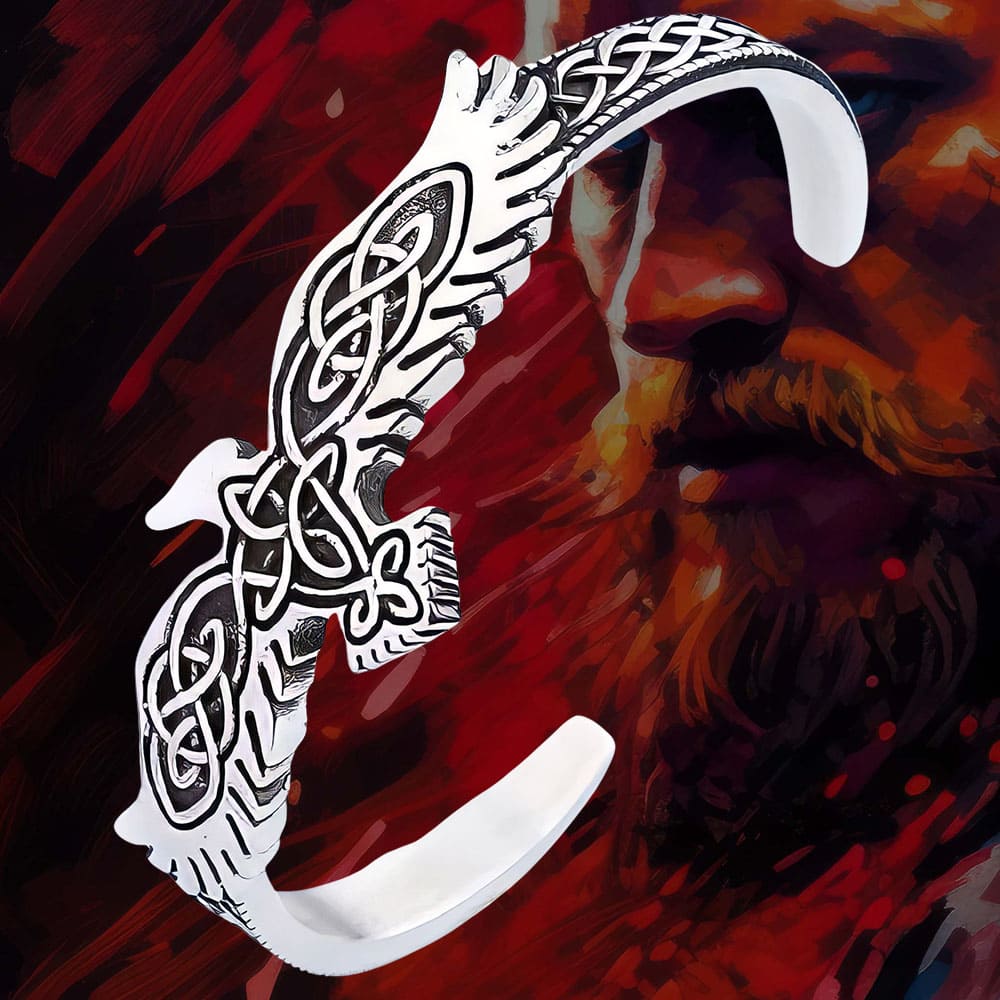 Bracelet Corbeau Nœuds Celtiques