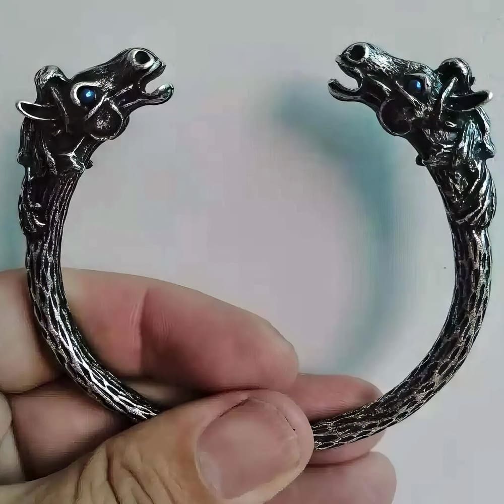 Bracelet Double Têtes du Cheval Sleipnir