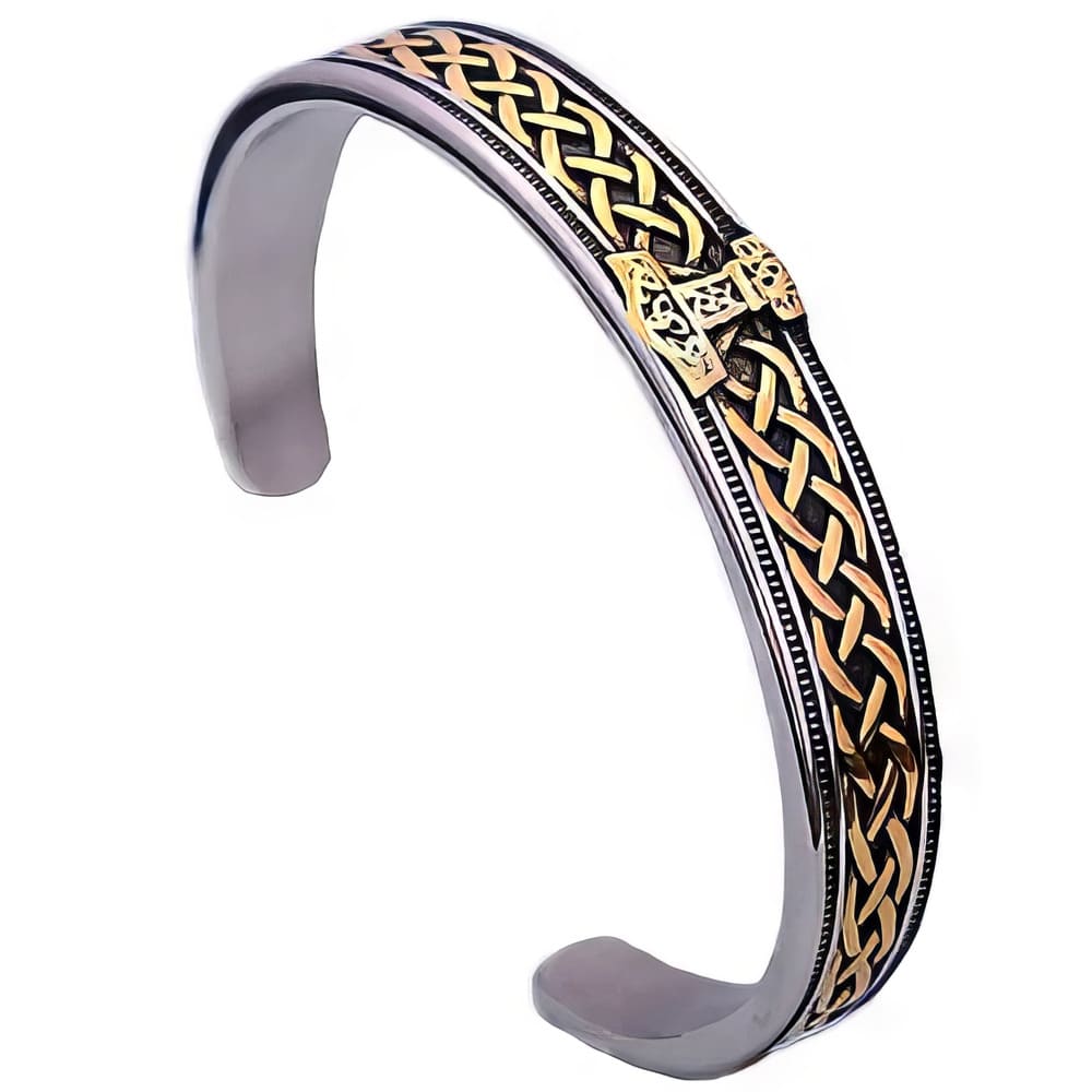 Bracelet Nœuds Celtiques et Mjolnir