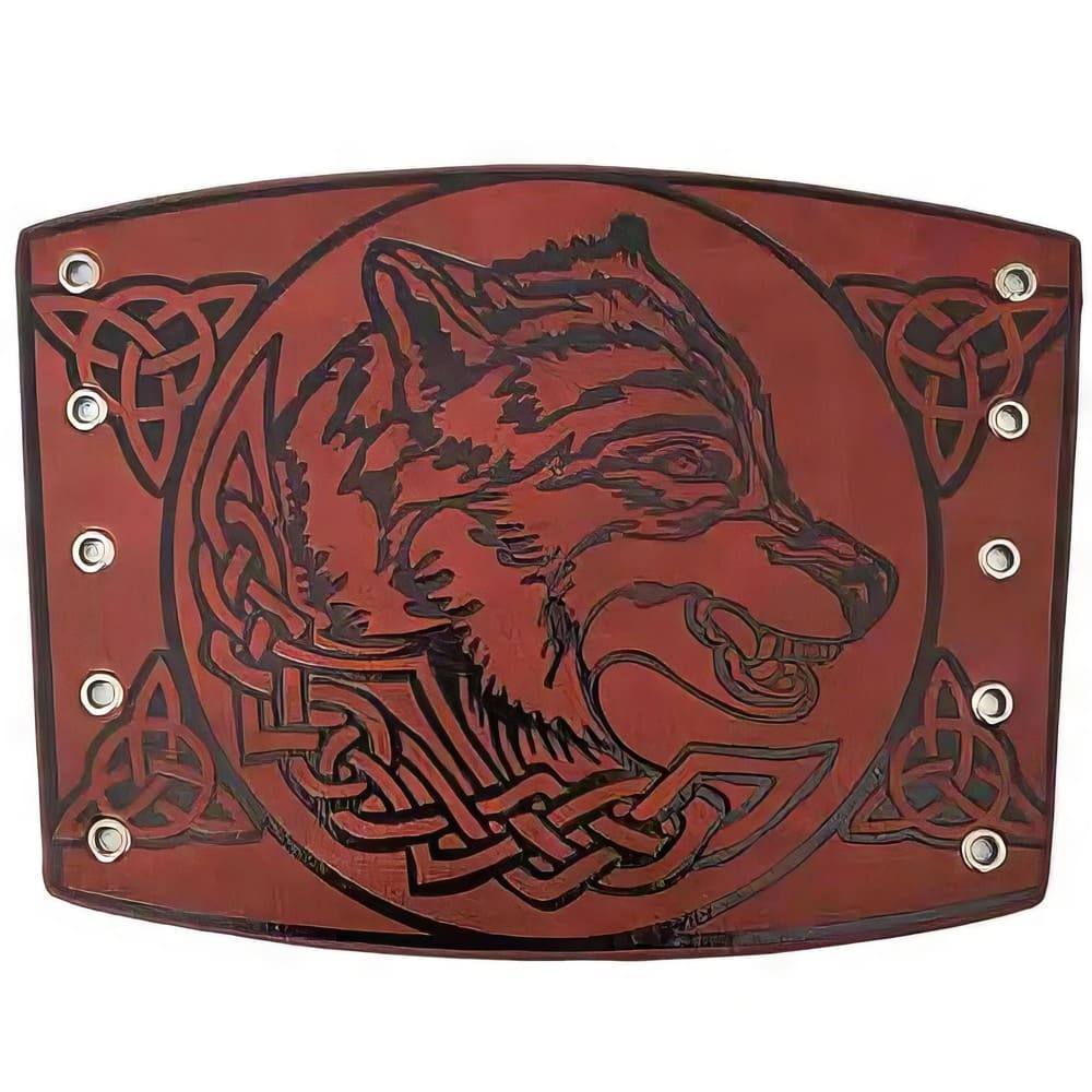 Bracelet Viking Long Cuir Loup