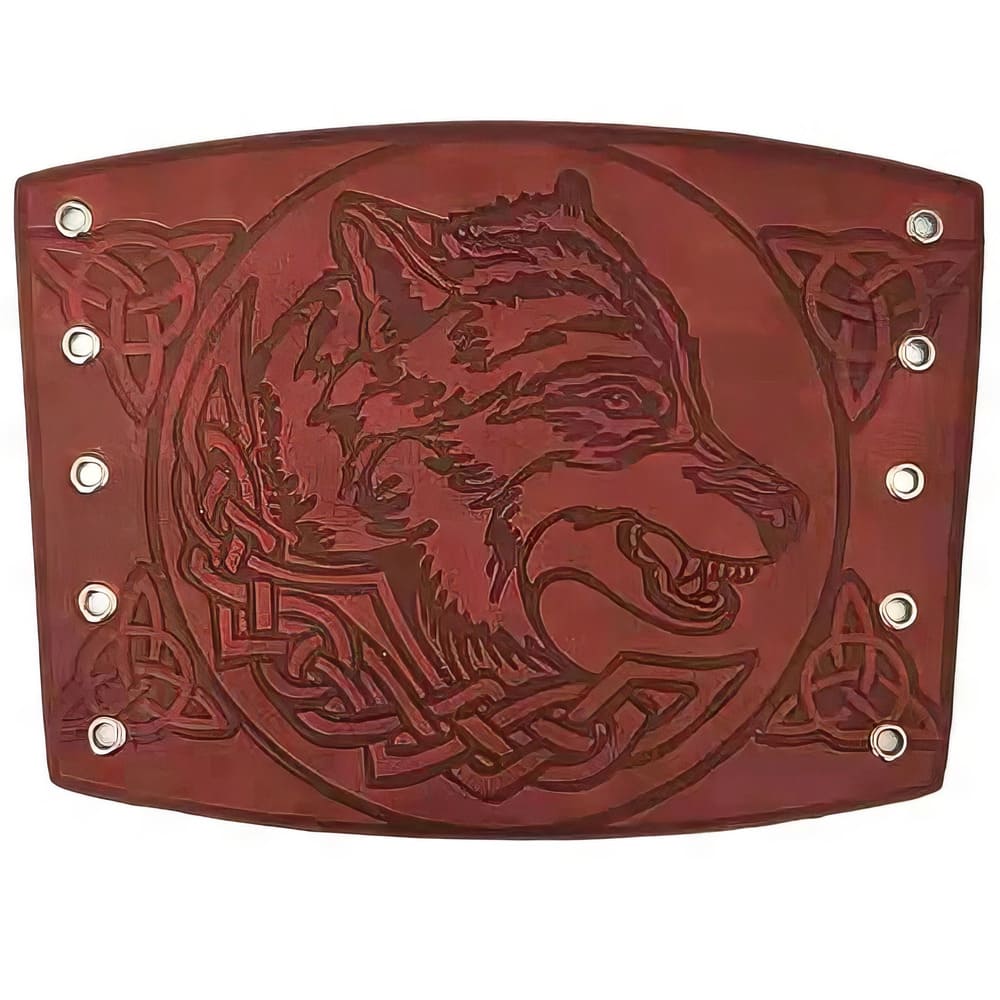 Bracelet Viking Long Cuir Loup