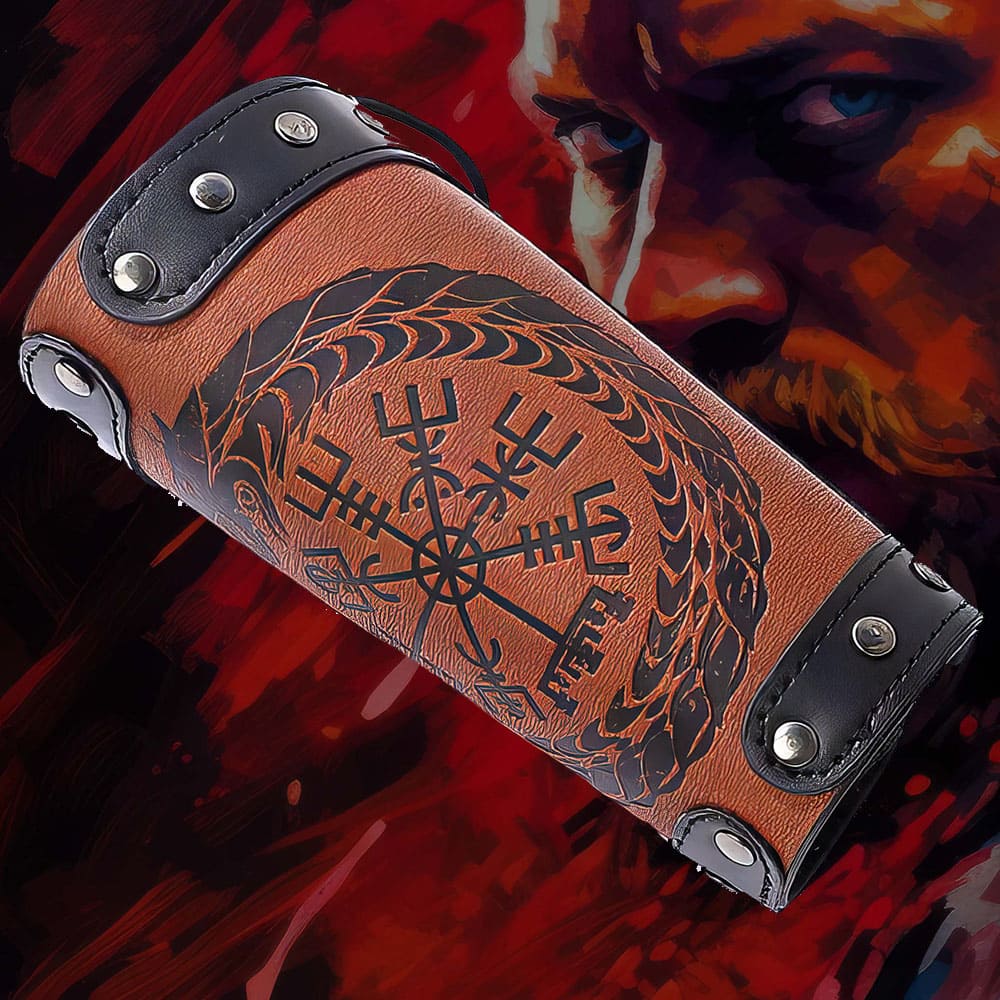 Bracelet Viking Long Ouroboros et Vegvisir