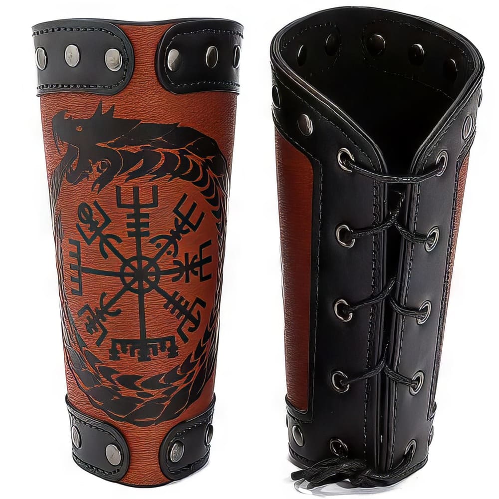 Bracelet Viking Long Ouroboros et Vegvisir