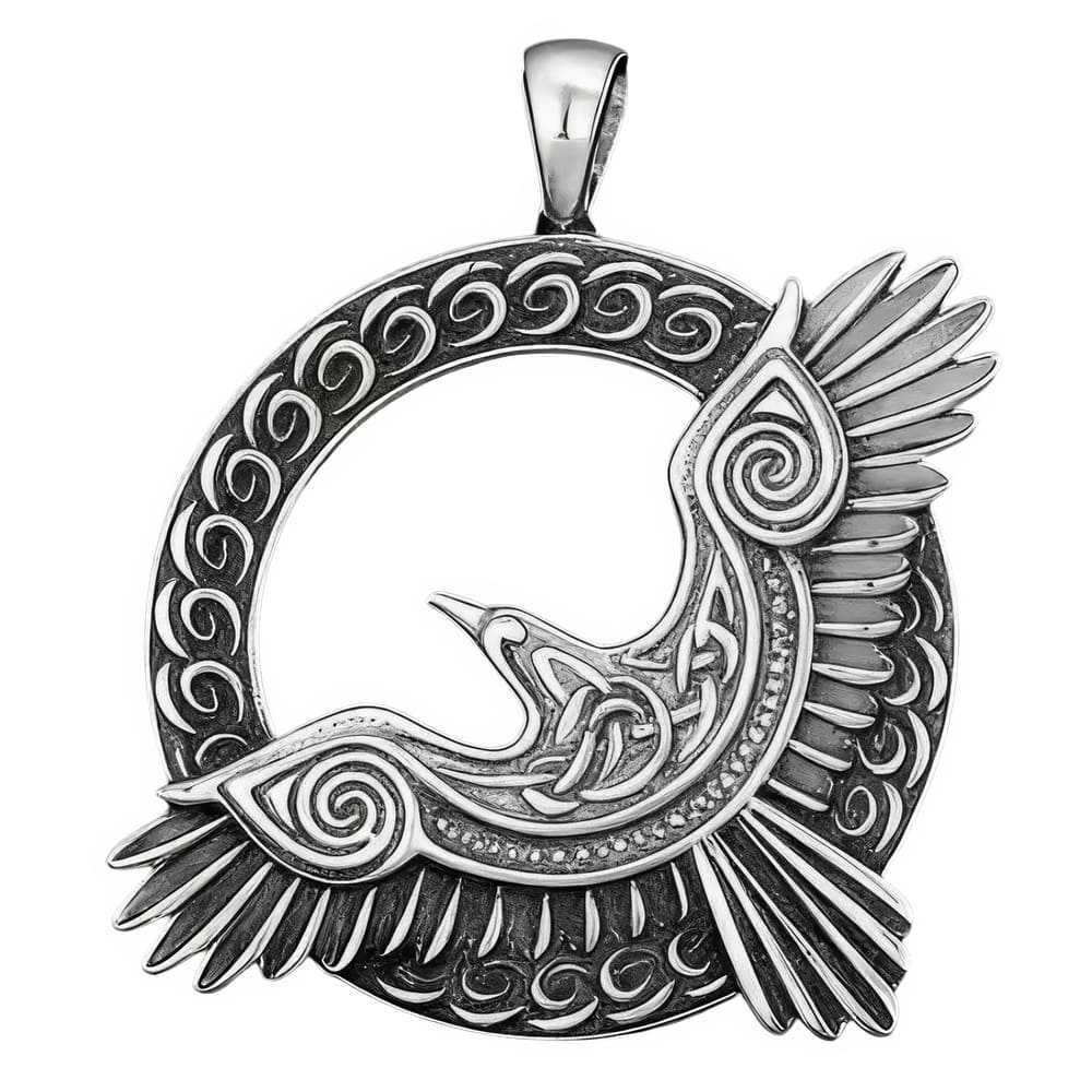 Collier Corbeau Viking Circulaire