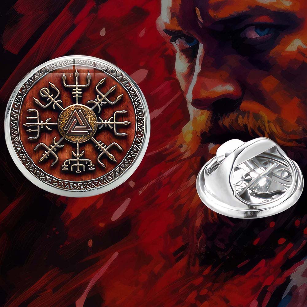 Broche Valknut et Vegvisir