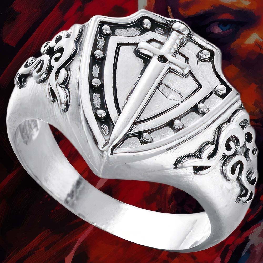 Bague Viking Antique - Epée & Bouclier