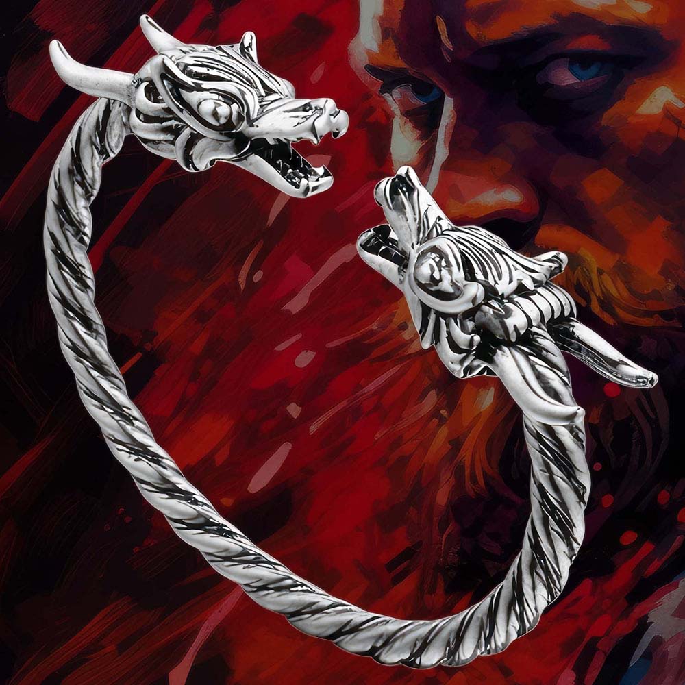 Bracelet Têtes de Loups Celtes