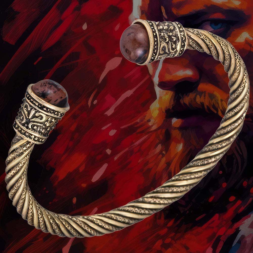 Bracelet Torque Femme - Joyau Rouge Sang