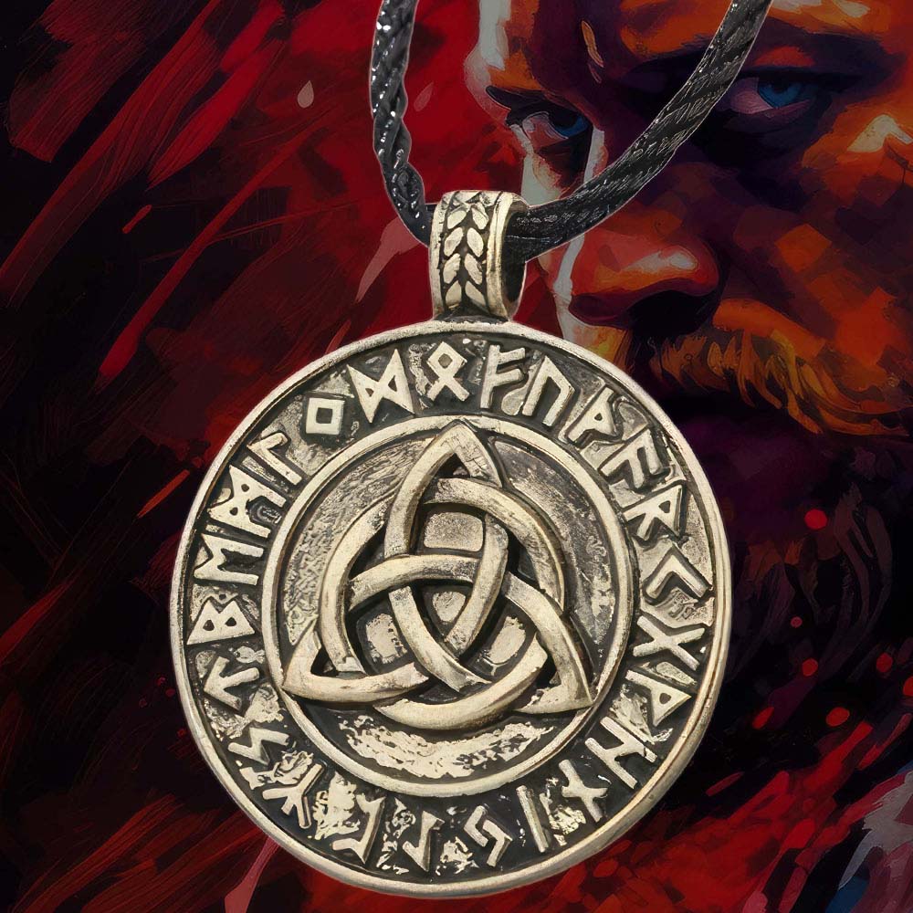 Collier Homme Viking - Runes & Triquetra