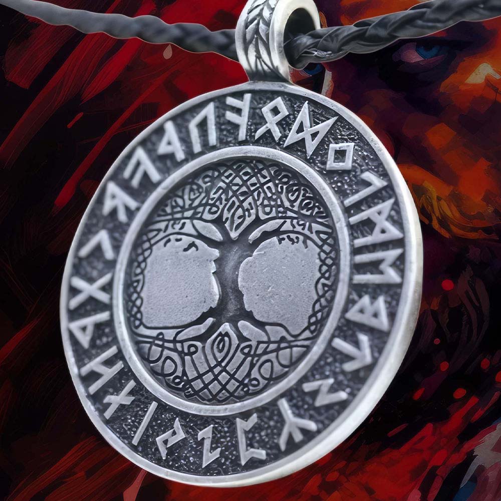 Collier Homme - Arbre de Vie Nordique & Runes