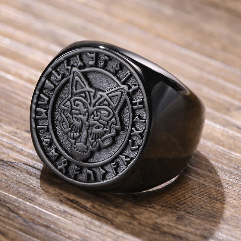 Bague Fenrir et Runes