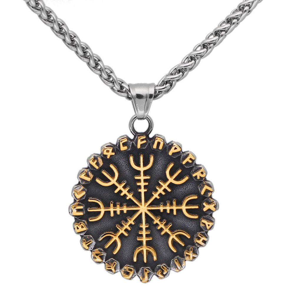 Collier Aegishjalmur et Runes Viking