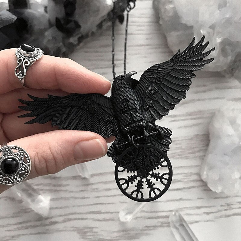Collier Corbeau Noir