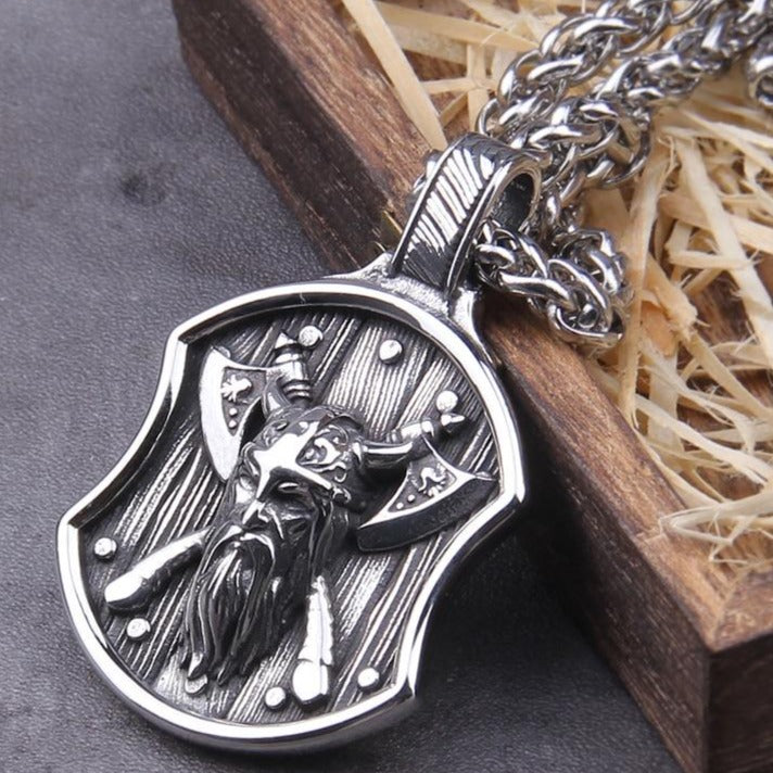 Pendentif Tête de Guerrier Nordique