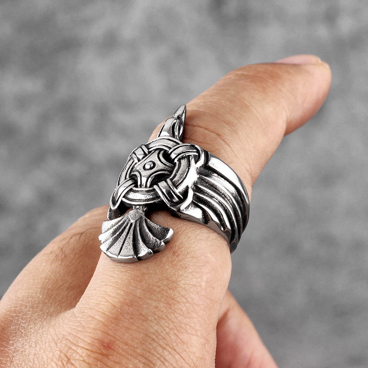 Chevalière Corbeau D'Odin