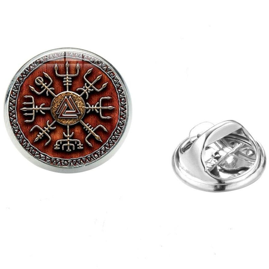 Broche Valknut et Vegvisir