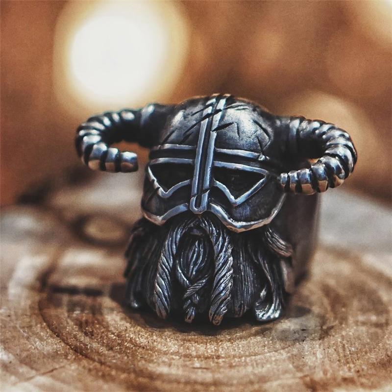 Bague Casque Viking
