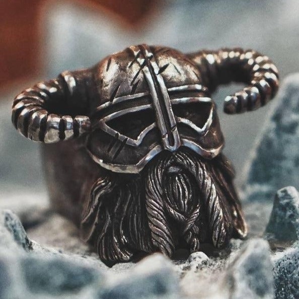Bague Tête Viking