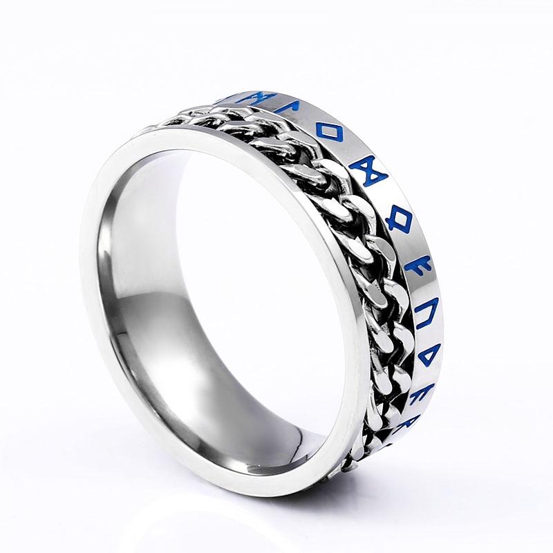 Bague Acier Homme Viking