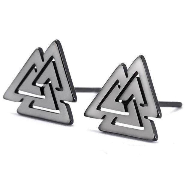 Boucle d'Oreille Viking Noire