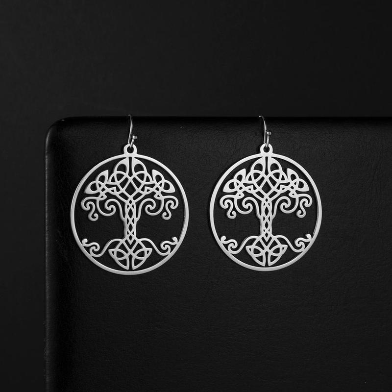 Boucle Oreille Arbre de Vie Nordique