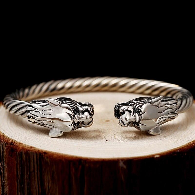 Bracelet Argent Homme Loup