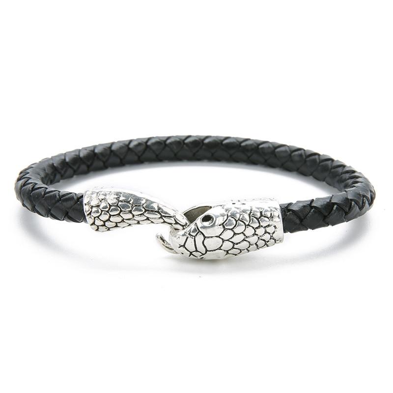 Bracelet Cuir Tresse Viking