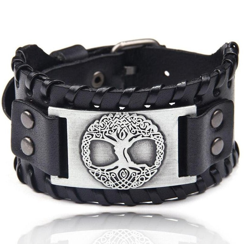 Bracelet Yggdrasil Cuir