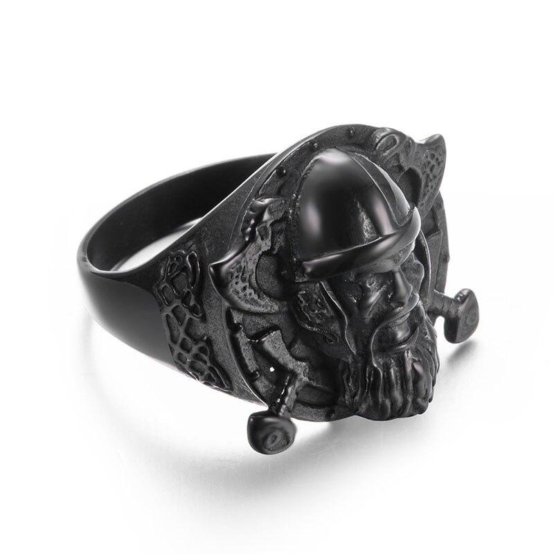 Bague Tête Viking