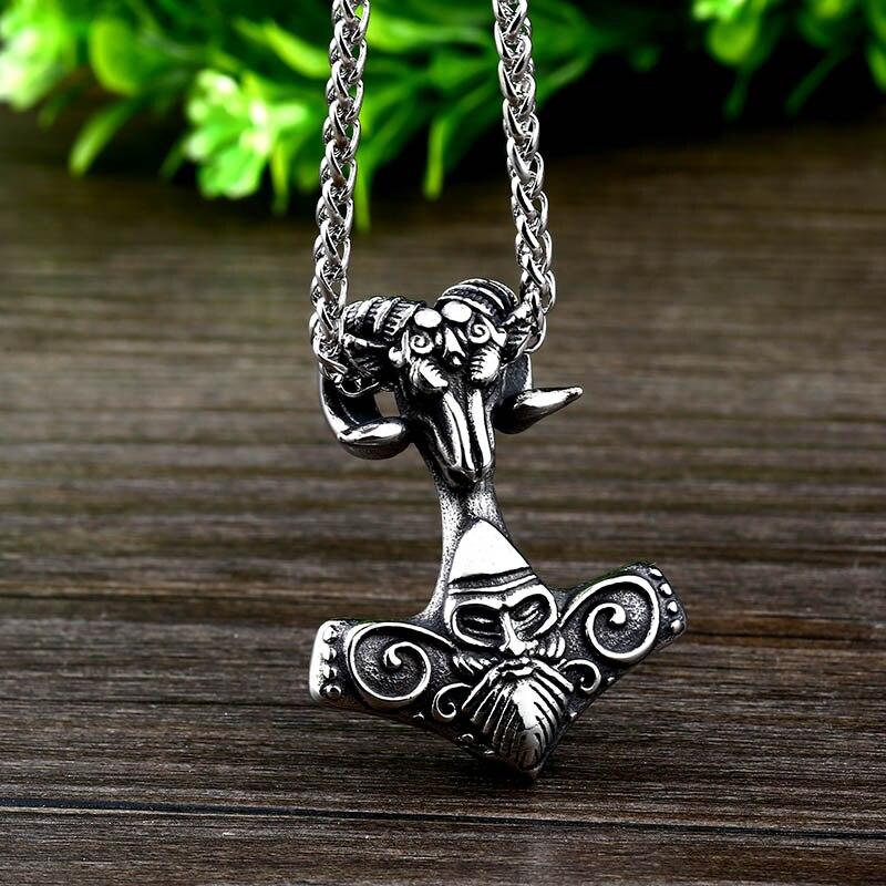 Pendentif Mjolnir Acier