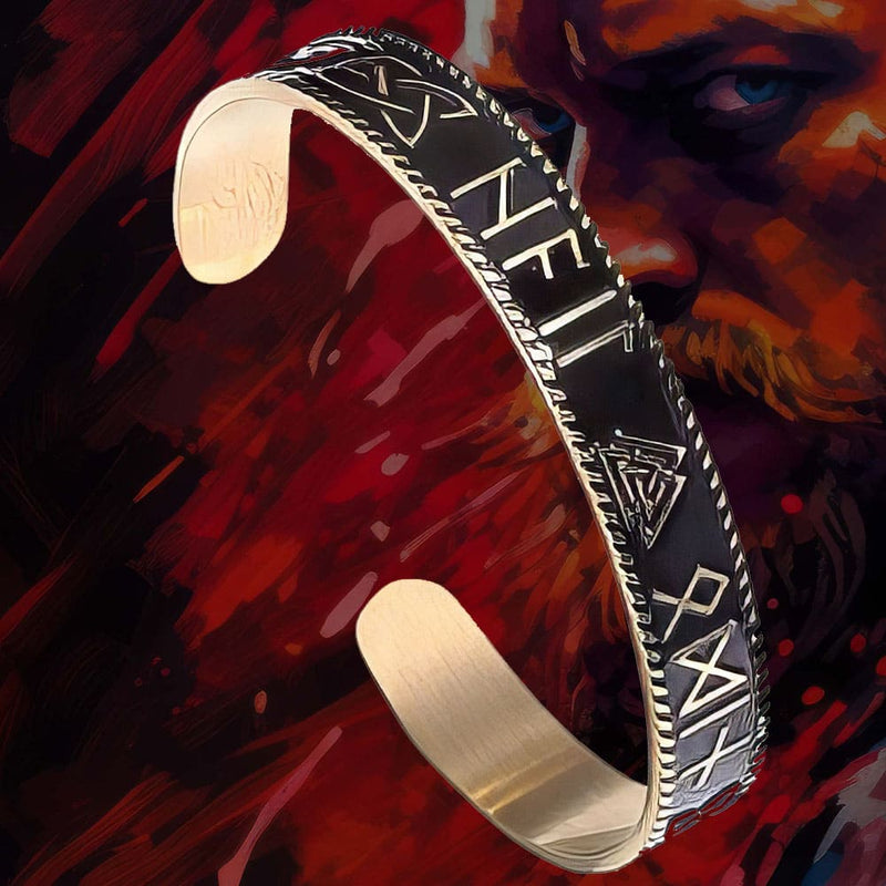 Bracelet Runes Vikings et Valknut