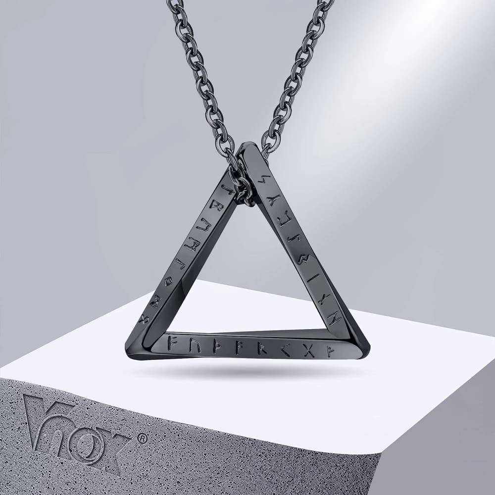 Collier Viking Triangle Runique [Acier]