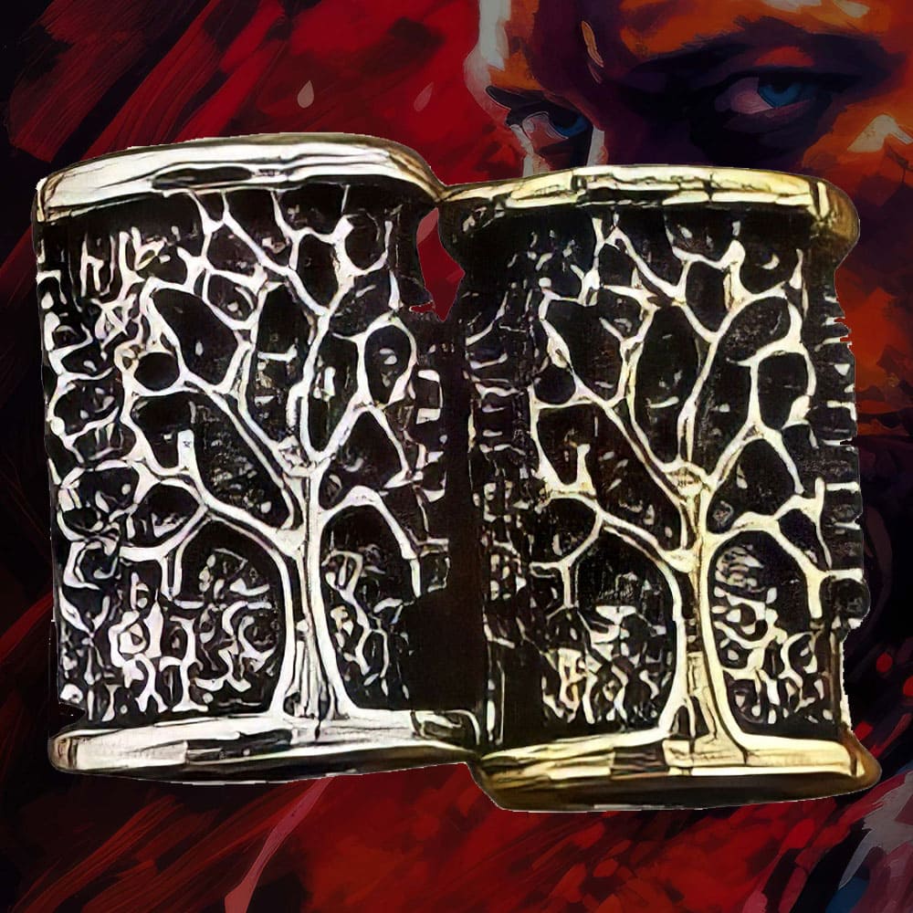 Drachensilber Bijou De Barbe Runes En Bronze - Accessoire Viking Médiéval