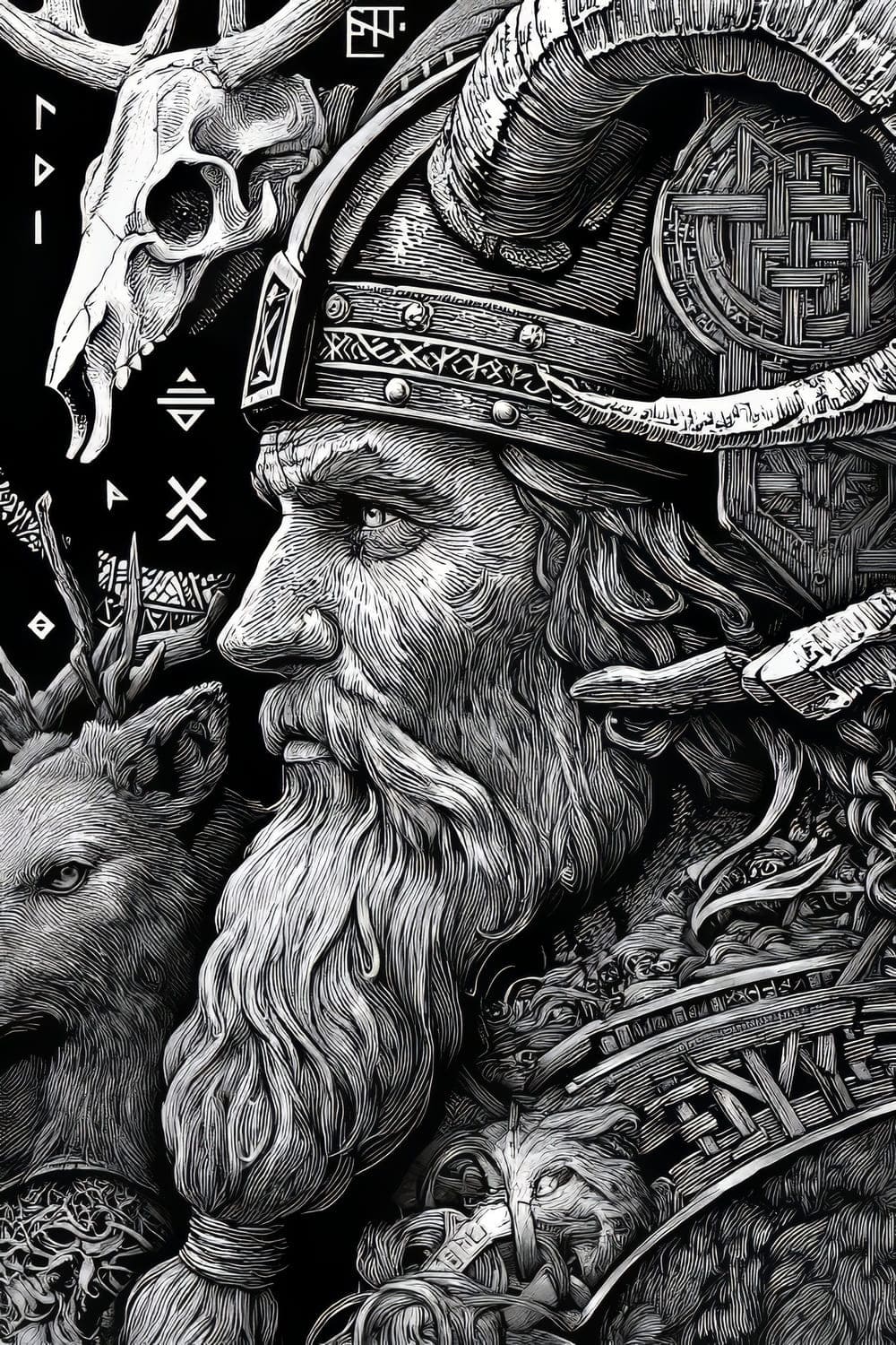 Tableau Viking Style Tatouage