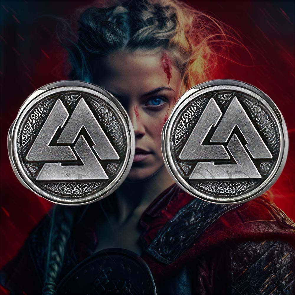 Boucle d'Oreille Valknut [Acier]