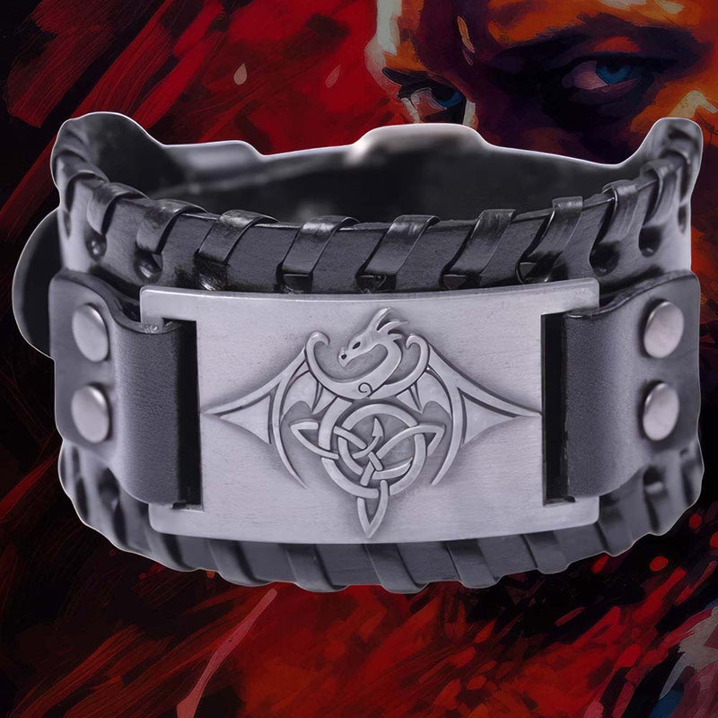 Bracelet Dragon Celtique [Cuir]