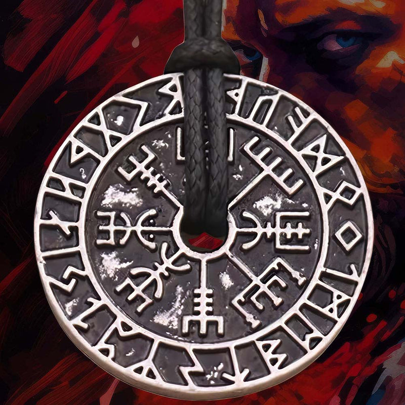 Collier Boussole Viking et Runes