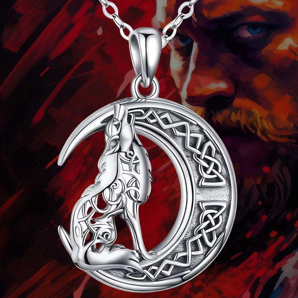 Pendentif Tête De Loup Acier Inox - Collier Western Viking - Réf. 120 - Neuf