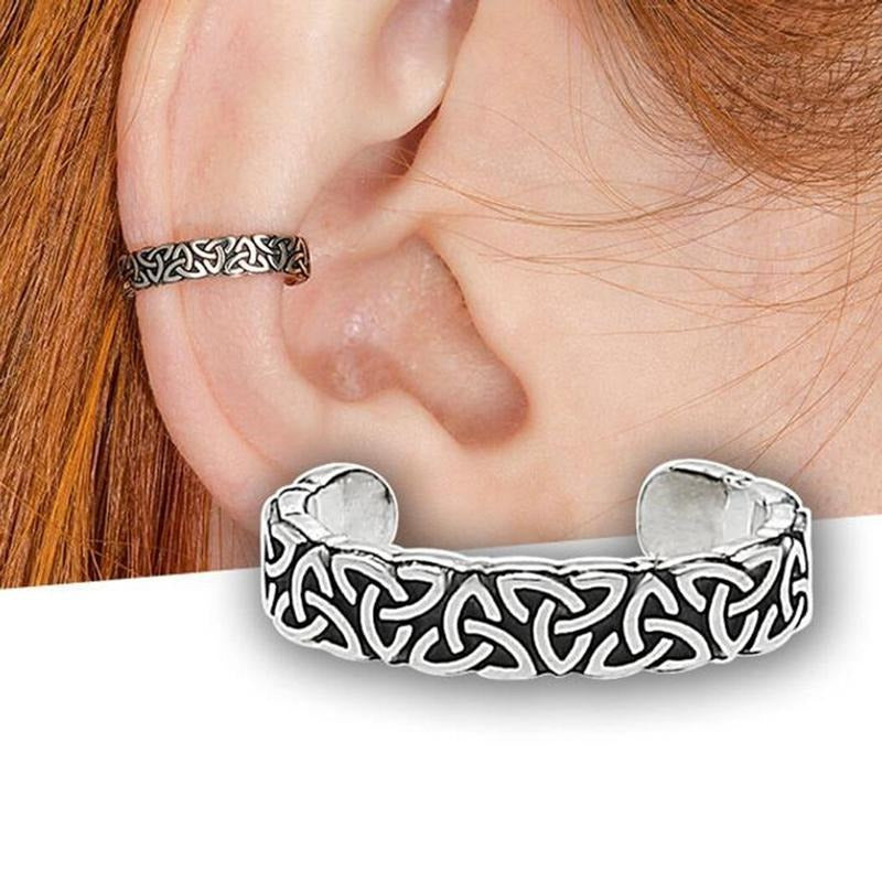 JewelryWe Boucles D'Oreilles Viking Homme Acier Inoxydable - Runes Et Croix Nordique