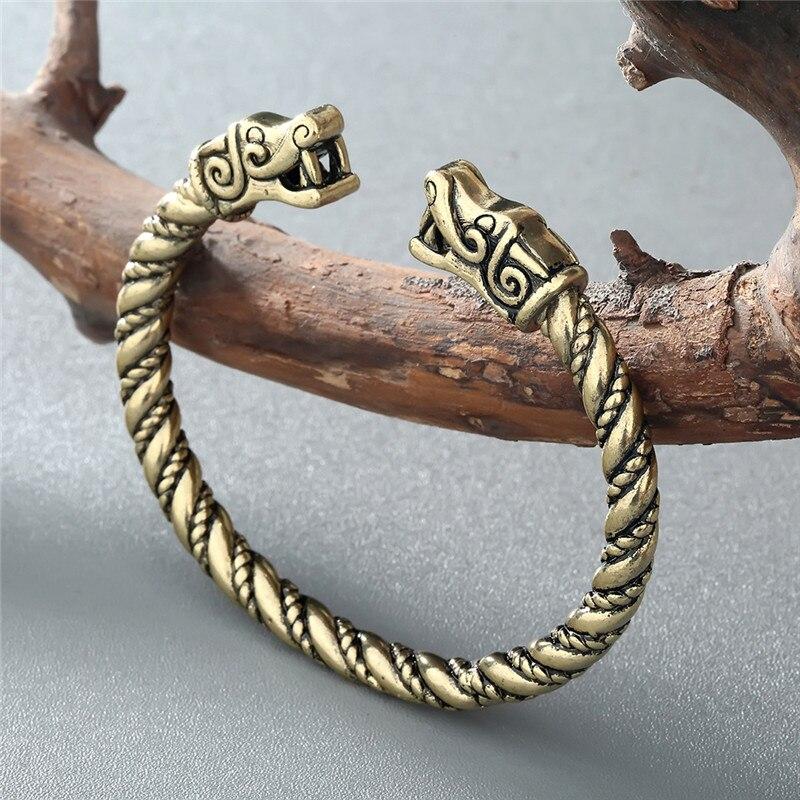 Bracelet Viking Tête De Loup