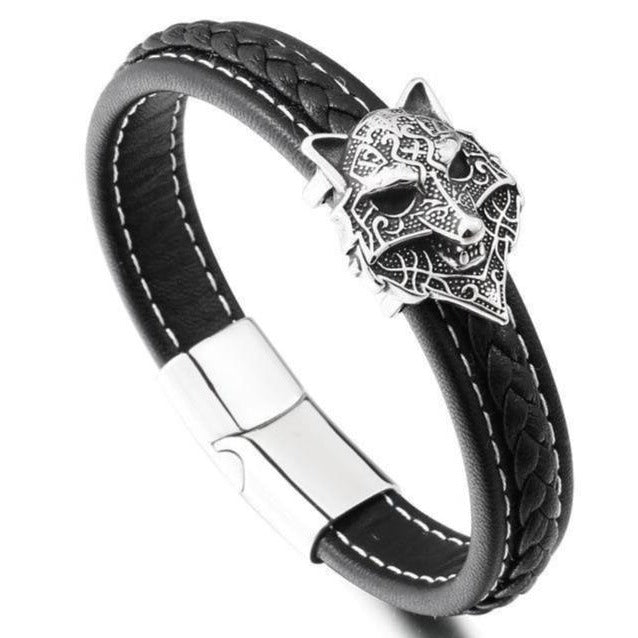 Bracelet Viking Fenrir Noir