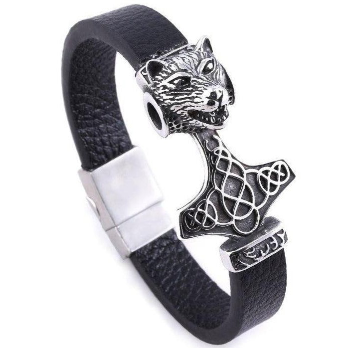 Bracelet Viking Tête de Loup