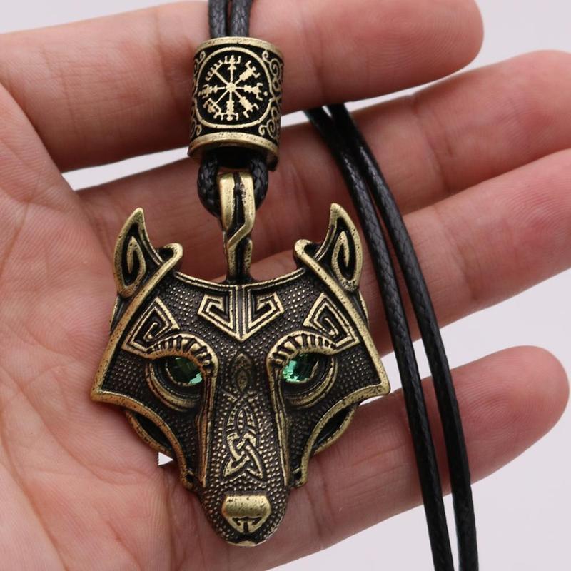 Collier Viking Tête de Loup Fenrir Collier Viking Tête de Loup Fenrir