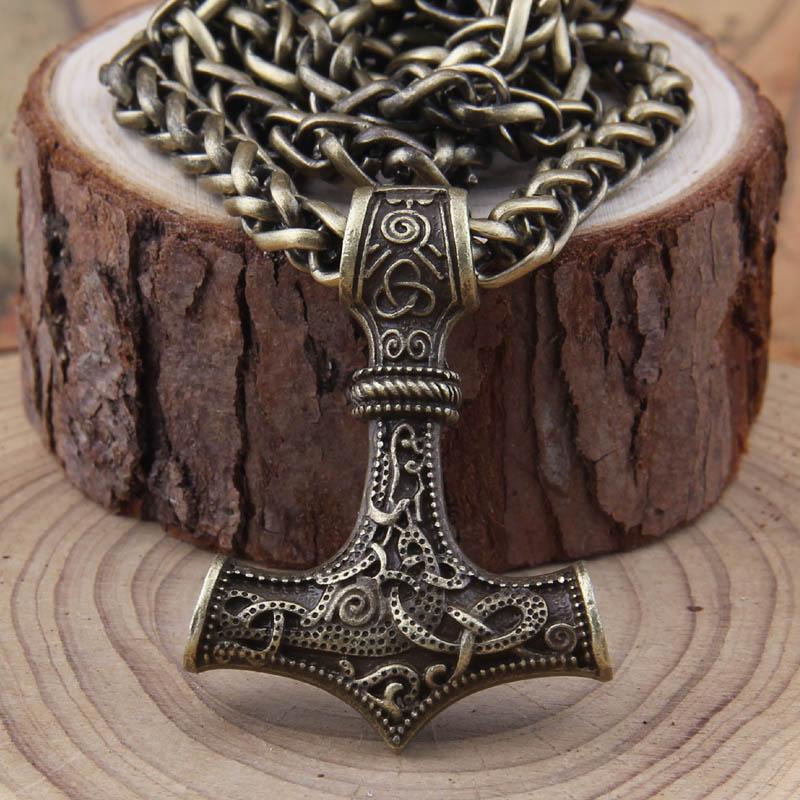 1pc Collier Pendentif Mjolnir Argenté Dieu Nordique Viking - Temu